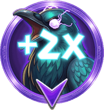 Arte de paytable de un Wild con +2× del Odin Multiplier